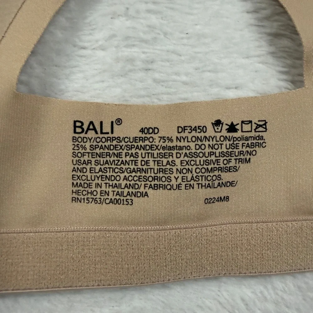 Bali 40DD Tan Beige Comfort Revolution Front Closure Racerback Bra Everyday Yoga